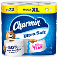 Charmin Ultra Soft Mega XL Roll 2-Ply Toilet Paper Unscented - 12 ct
