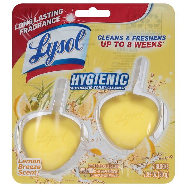 Lysol Lemon Breeze Scent Hygienic Automatic Toilet Bowl Cleaner - 2 ct