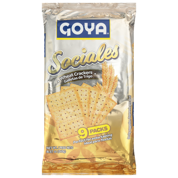 Goya Sociales Wheat Cracker Packs - 9 ct