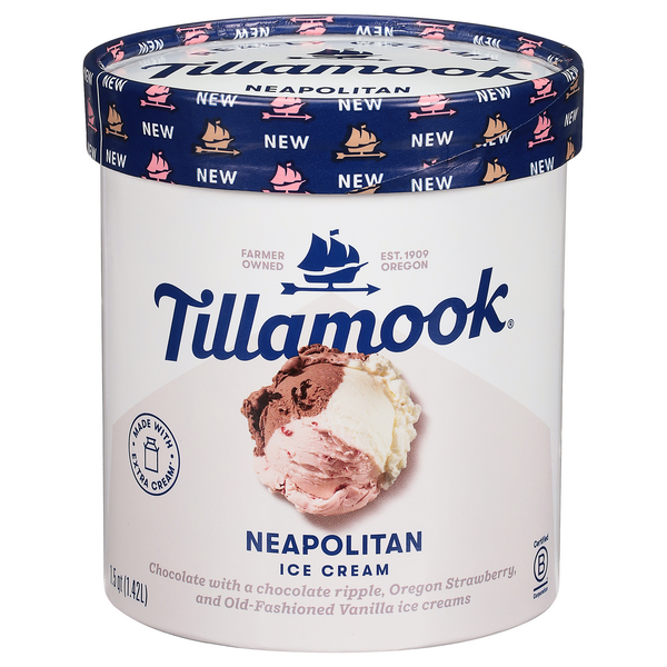 Tillamook Neapolitan Chocolate Strawberry & Vanilla Ice Cream
