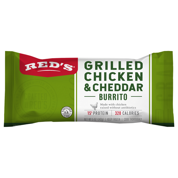 Red's Grilled Chicken & Cheddar Burrito Frozen