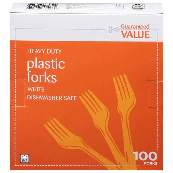 Guaranteed Value White Heavy Duty Plastic Forks