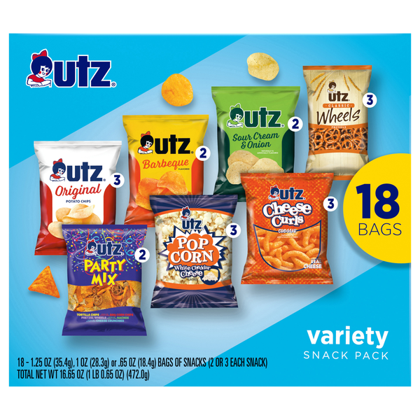 Utz Variety Snack Pack - 18 ct