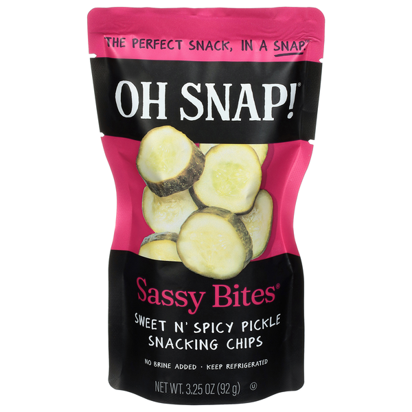 OH SNAP! Sassy Bites Sweet Pickle Bites Snack Pouch Refrigerated