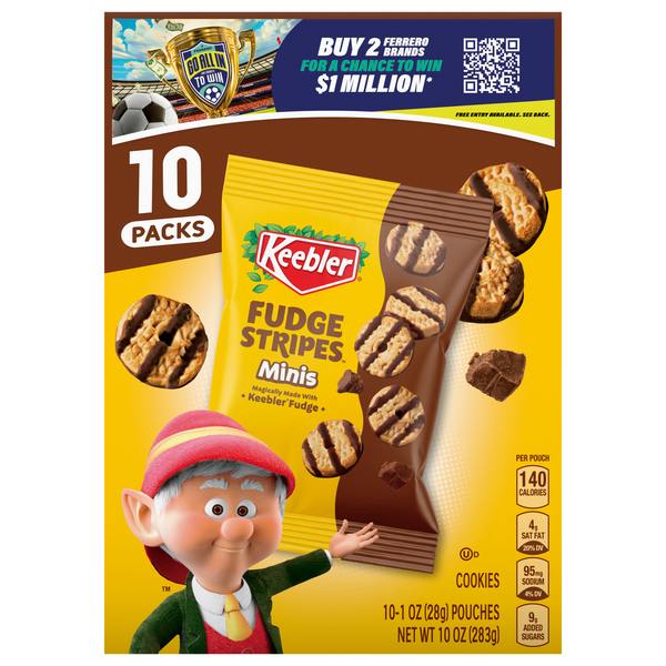 Keebler Mini Fudge Stripes Cookies - 10 ct