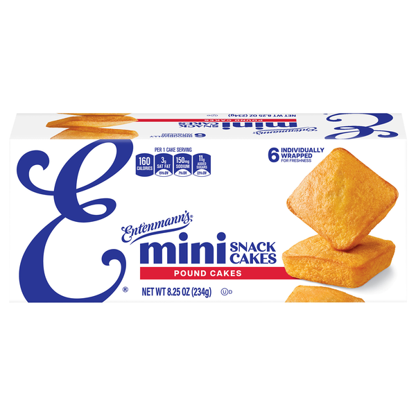 Entenmann's Pound Cakes Mini Snack Cakes - 6 ct