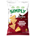 Simply Doritos White Cheddar Nacho Tortilla Chips