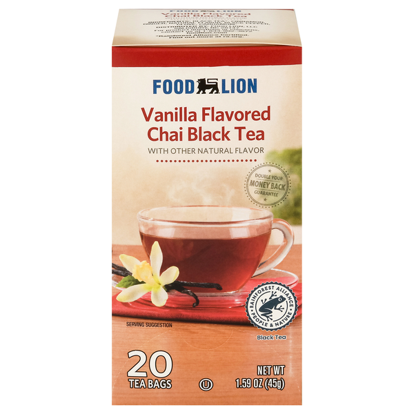 Food Lion Vanilla Flavored Chai Black Tea Bags