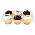 Hannaford Bakery Gold Cupcakes with Traditional Vanilla Frosting - 6 ct
