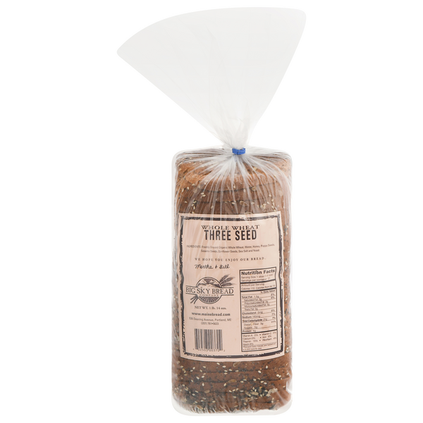 Big Sky Bread Co. Three Seed Whole Wheat Bread Loaf