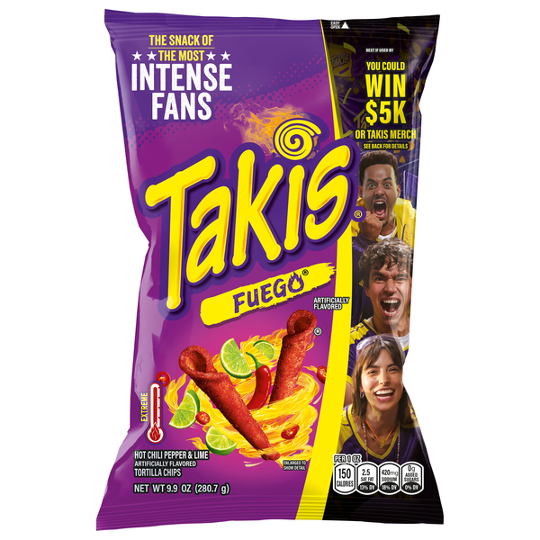Takis Fuego Hot Chili Pepper & Lime Tortilla Chips