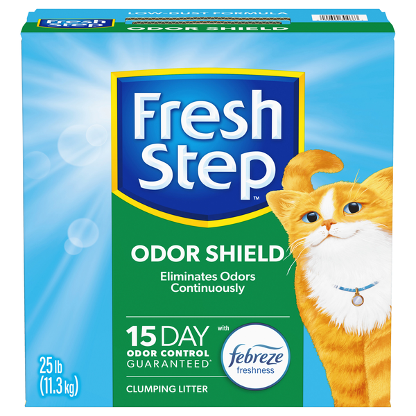 Fresh Step Odor Shield Clumping Febreze Freshness Low Dust Cat Litter
