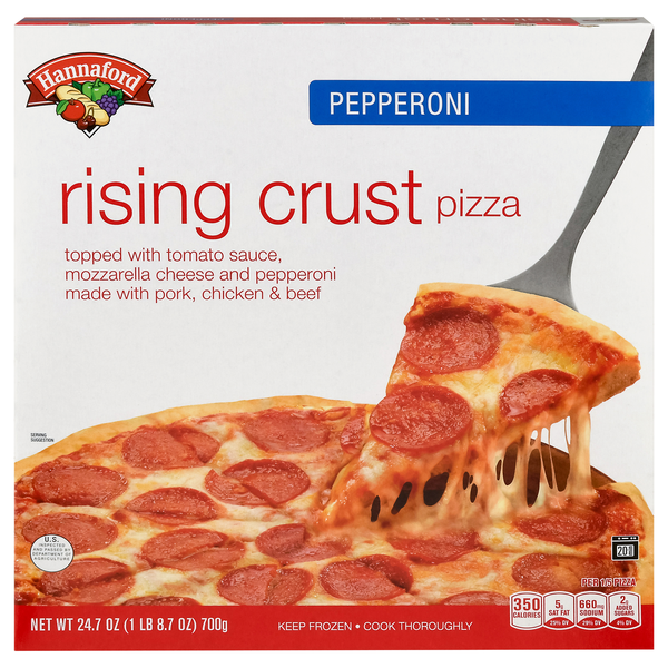 Hannaford Rising Crust Pepperoni Pizza Frozen