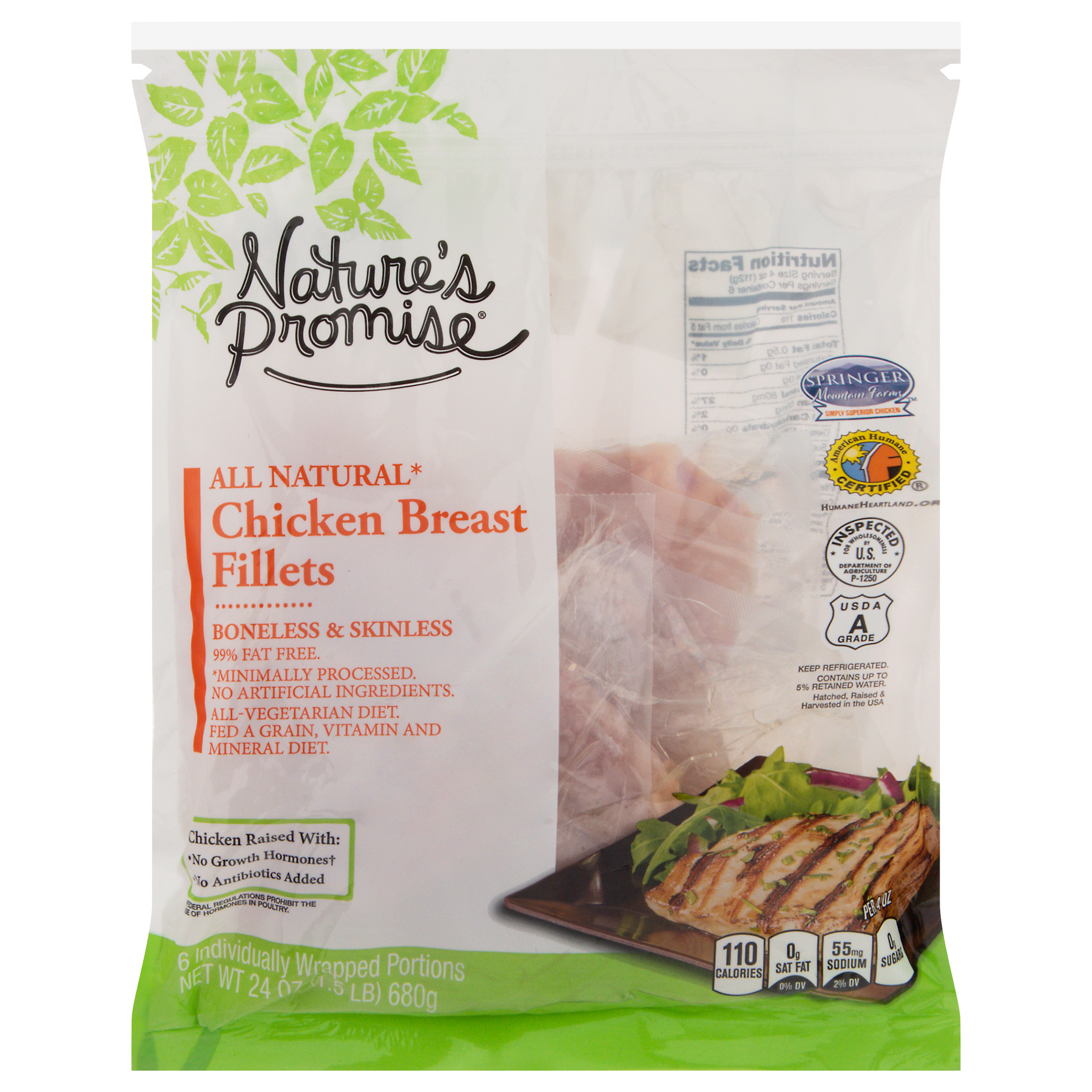 Nature's Promise Nature's Promise Chicken Breast Fillets - 6 ct All Natural