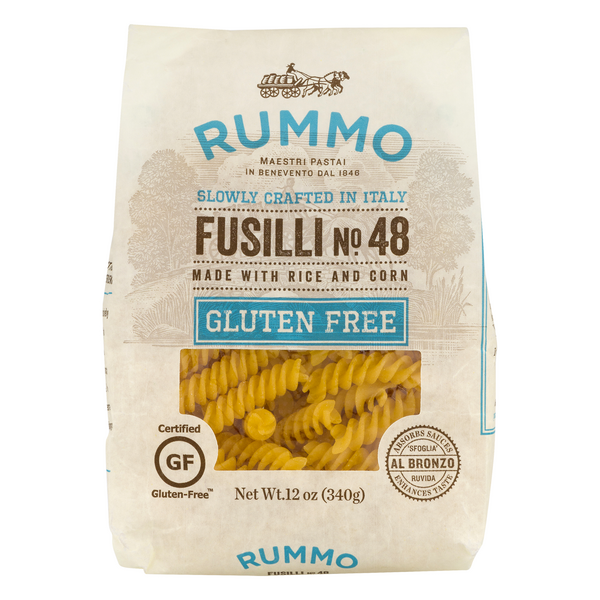 Rummo Imported Gluten Free Fusilli Pasta with Brown Rice & Corn