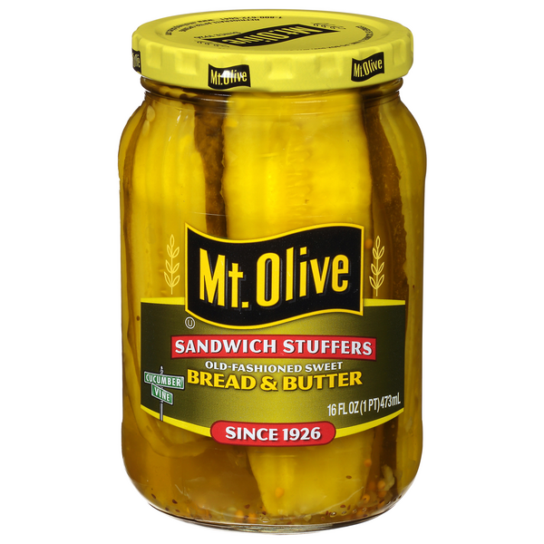Mt. Olive Sandwich Stuffers Old-Fashioned Sweet Bread & Butter Pickles