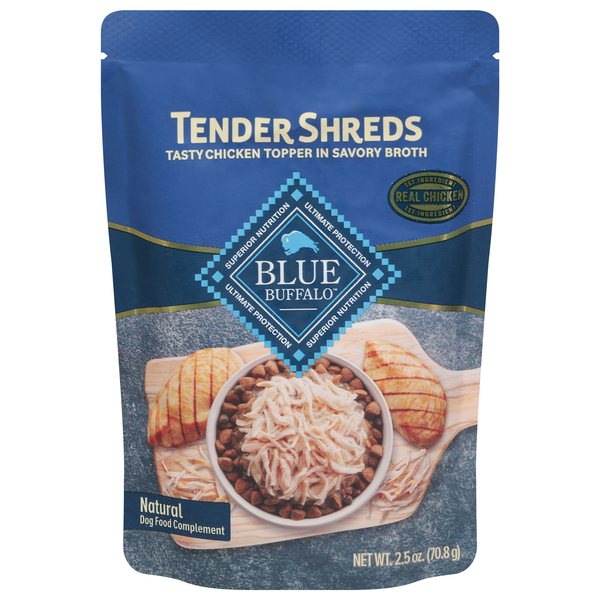 Blue Buffalo Tender Shreds Natural Chicken Topper Dog Food Complement