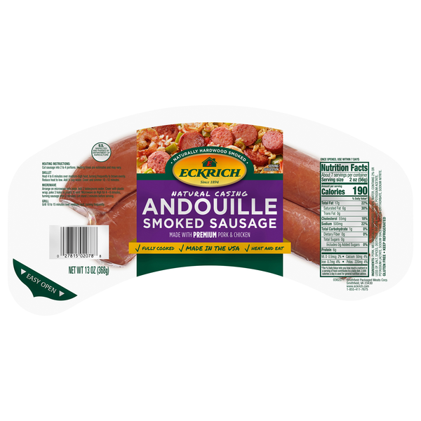 Eckrich Natural Casing Andouille Smoked Sausage