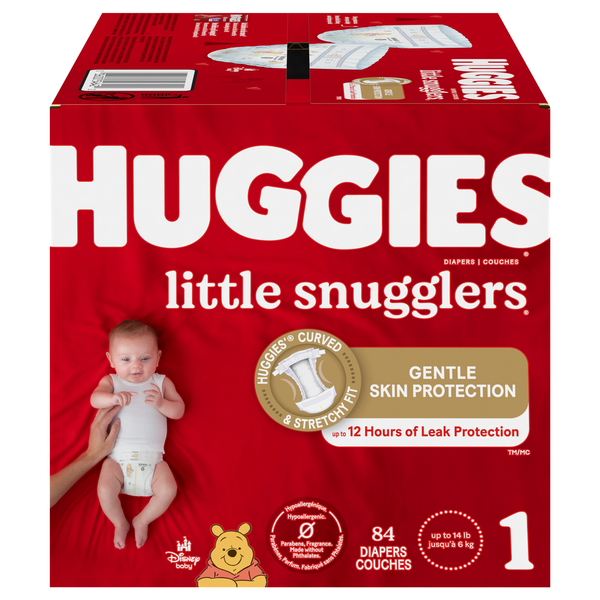 Save on Huggies Little Snugglers Size 1 Baby Diapers Up to 14 lb Order
