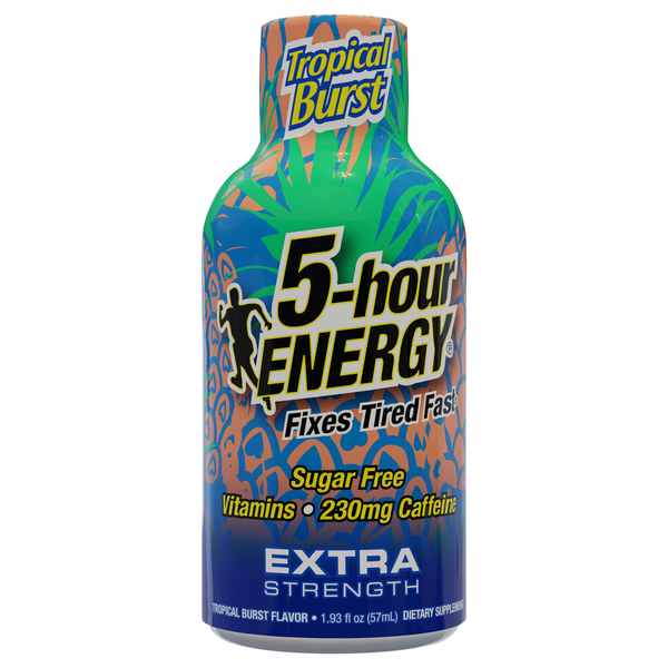 5-Hour Extra Strength Sugar Free Tropical Burst Energy Shot