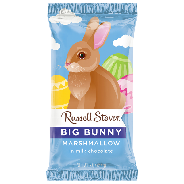 Russell Stover Big Bunny Marshmallow in Milk Chocolate Easter Candy