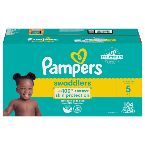 Pampers Swaddlers Size 5 Baby Diapers 27+ lb