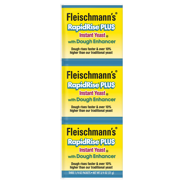 Fleischmann's Rapid Rise Plus Instant Yeast w/Dough Enhancer Packets 3 ct