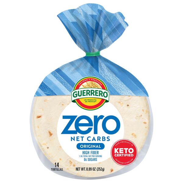 Guerrero Zero Net Carbs Keto Original Tortillas 4.5 Inch - 14 ct