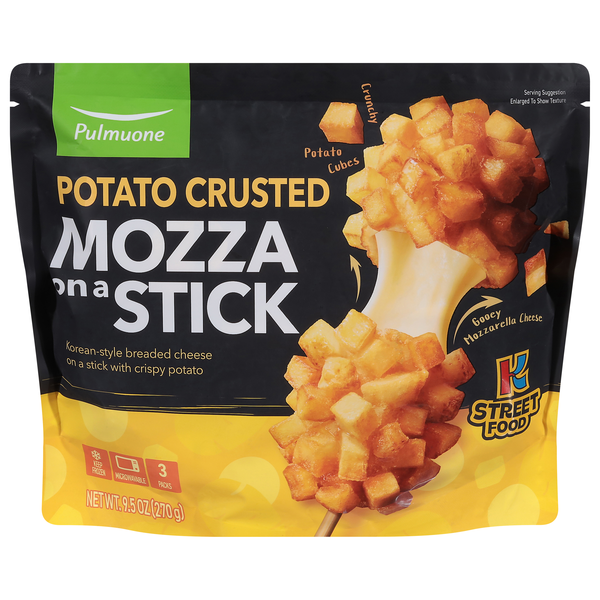 Pulmuone K Street Food Potato Crusted Mozza on a Stick Frozen