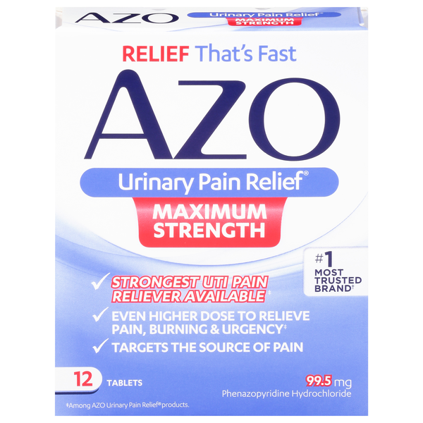 AZO Urinary Pain Relief Tablets Maximum Strength