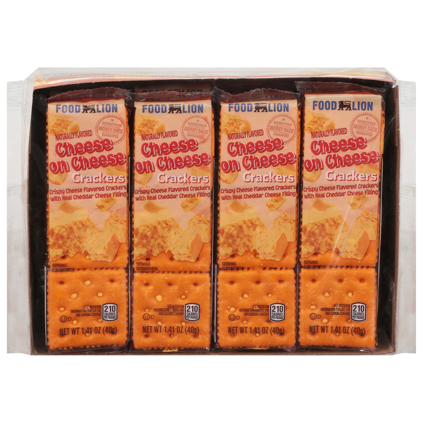 Food Lion Cheese On Cheese Sandwich Crackers - 8 ct