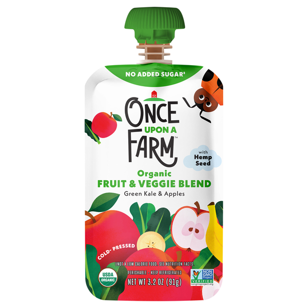 Once Upon a Farm Organic Baby Food Green Kale & Apples Pouch