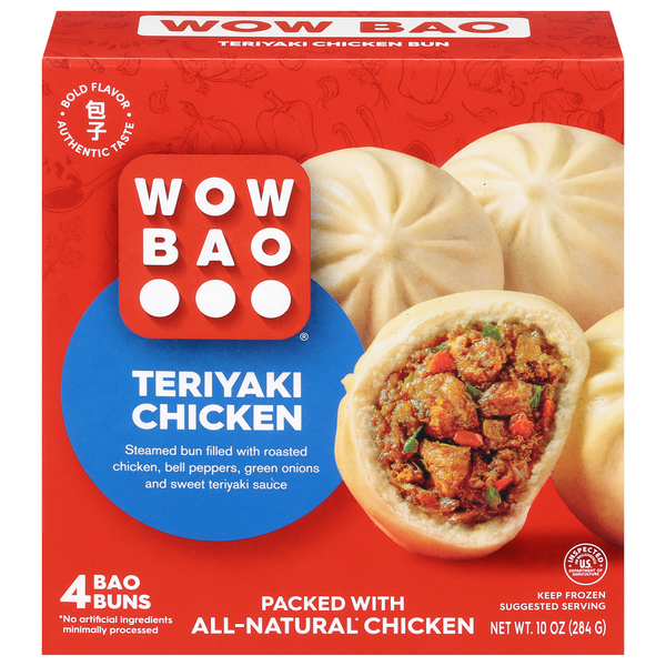 Wow Bao Teriyaki Chicken Bao (Steamed Buns) - 4 ct Frozen