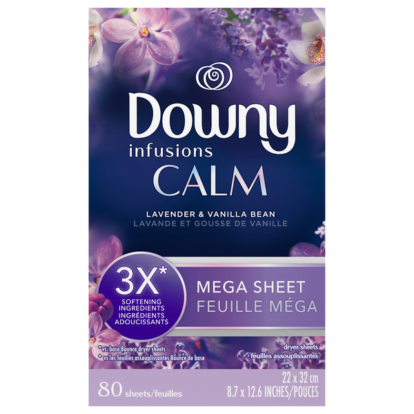 Downy Infusions Calm Lavender & Vanilla Bean Mega Dryer Sheets