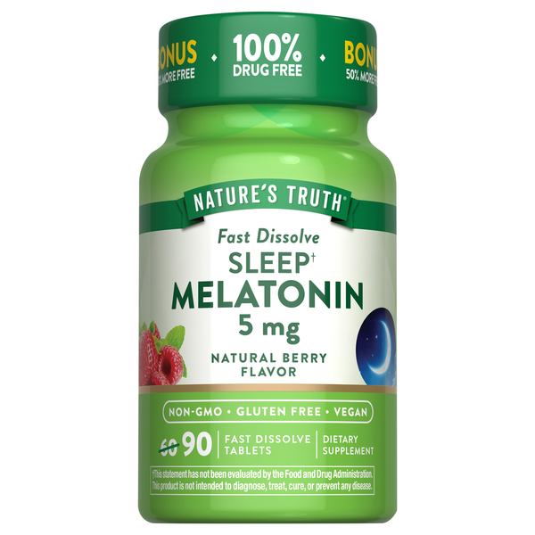Nature's Truth Berry Flavor Melatonin 5 mg Fast Dissolve Tabs