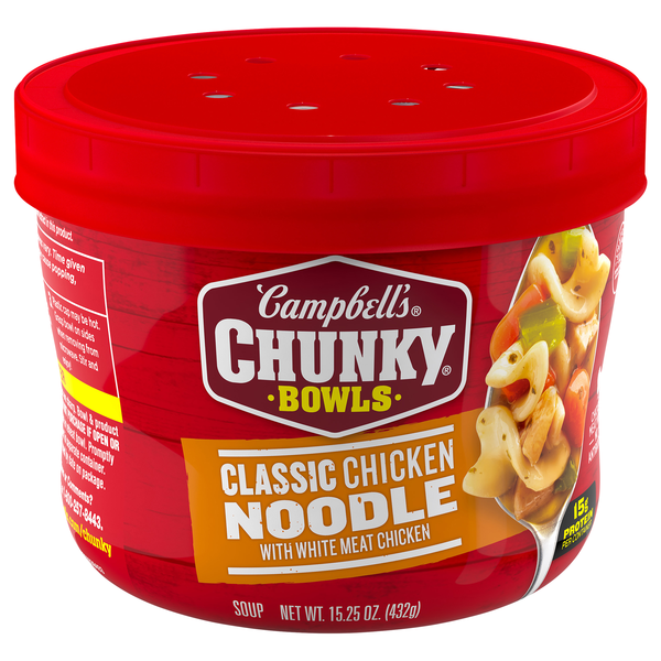 Campbell's Chunky Classic Chicken Noodle Soup Microwavable Bowl