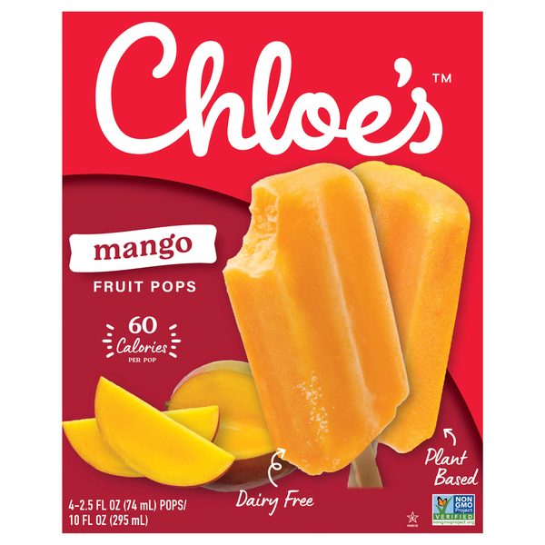 Chloe's Dairy Free Mango Fruit Pops - 4 ct