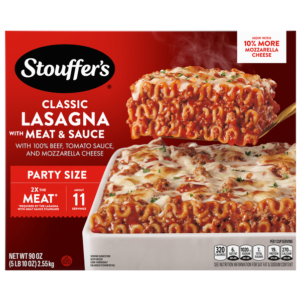 Stouffer's Lasagna with Meat & Sauce Party Size Frozen Meal