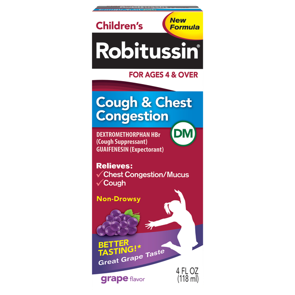 Children's Robitussin Cough & Chest Congestion DM Non-Drowsy Grape