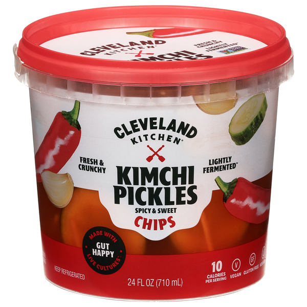 Cleveland Kitchen Spicy & Sweet Kimchi Pickle Chips Refrigerated