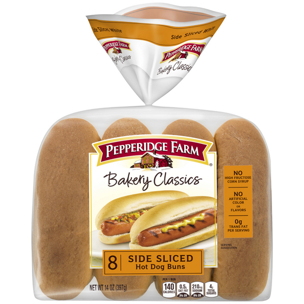 Save on Pepperidge Farm Bakery Classics Hot Dog Buns Side Sliced 8 ct