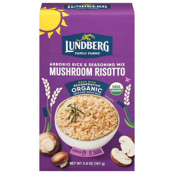 Lundberg Organic Risotto Porcini Mushroom Arborio Rice & Seasoning Mix
