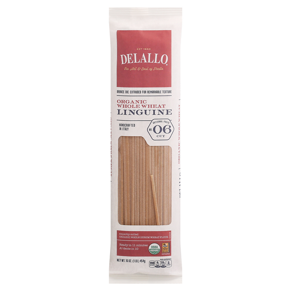 DeLallo Organic Whole Wheat Linguine Pasta