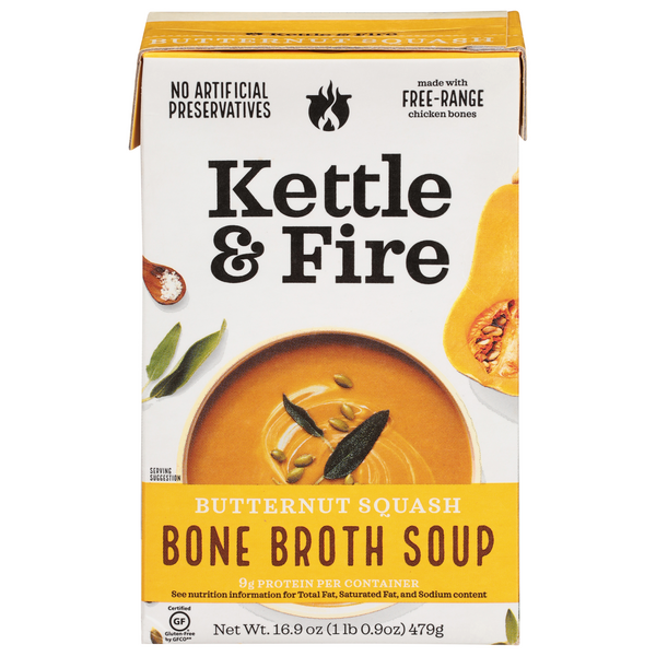 Save on Kettle & Fire Free Range Chicken Bone Broth Soup Butternut