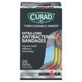 Curad Performance Series Antibacterial Bandages Extra Long Assorted Colors
