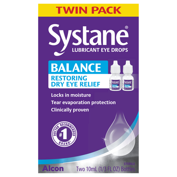 Systane Balance Lubricant Eye Drops Restorative Formula - 2 ct