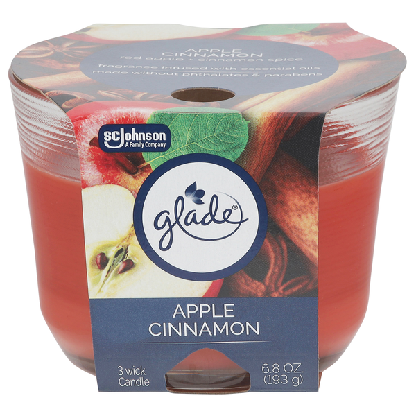 Glade Welcoming Apple Cinnamon 3 Wick Candle
