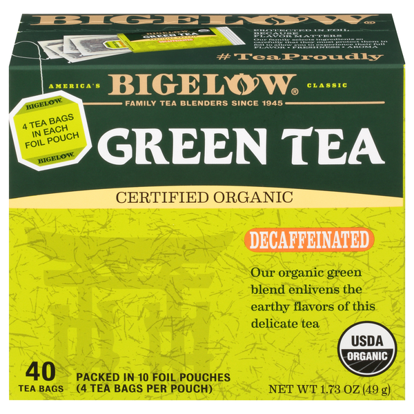 Bigelow Organic Decaffeinated Green Tea Bags