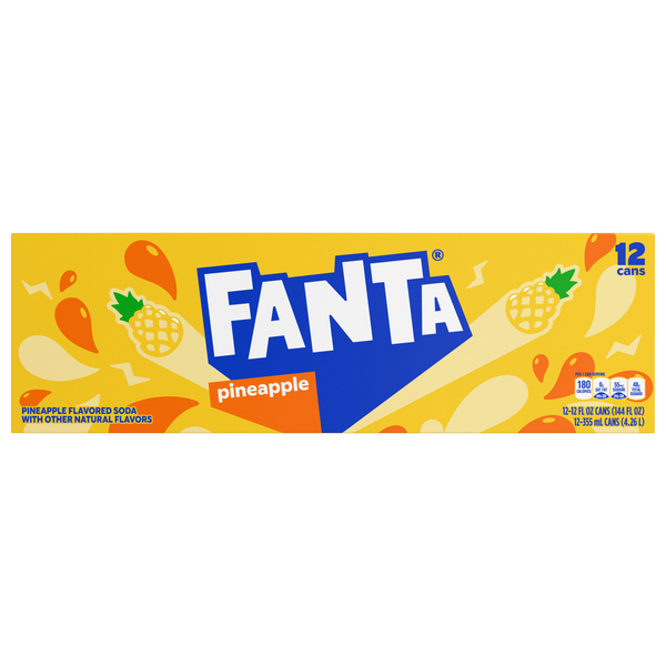 Fanta Pineapple Soda - 12 pk