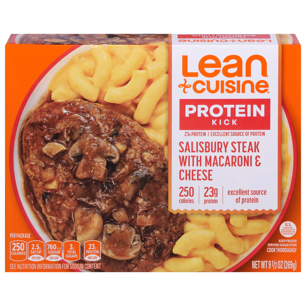 Lean Cuisine Protein Kick Salisbury Steak w/Macaroni & Cheese Frozen Meal